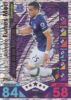 Romiro Funes Mori Everton 2016/17 Topps Match Attax Man of the Match #412